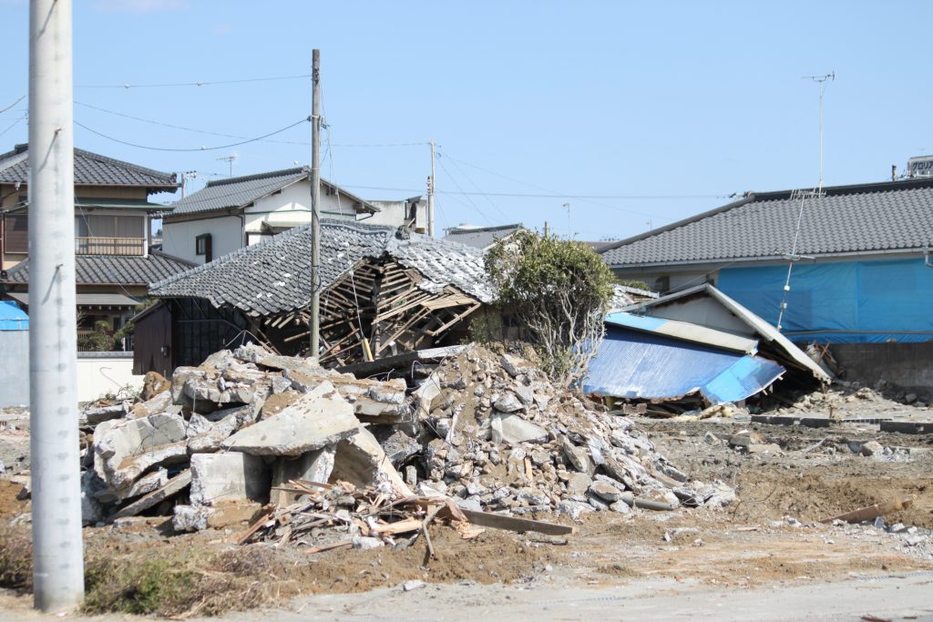 「津波 被災地」 千葉県 旭市 飯岡海岸線を走る。